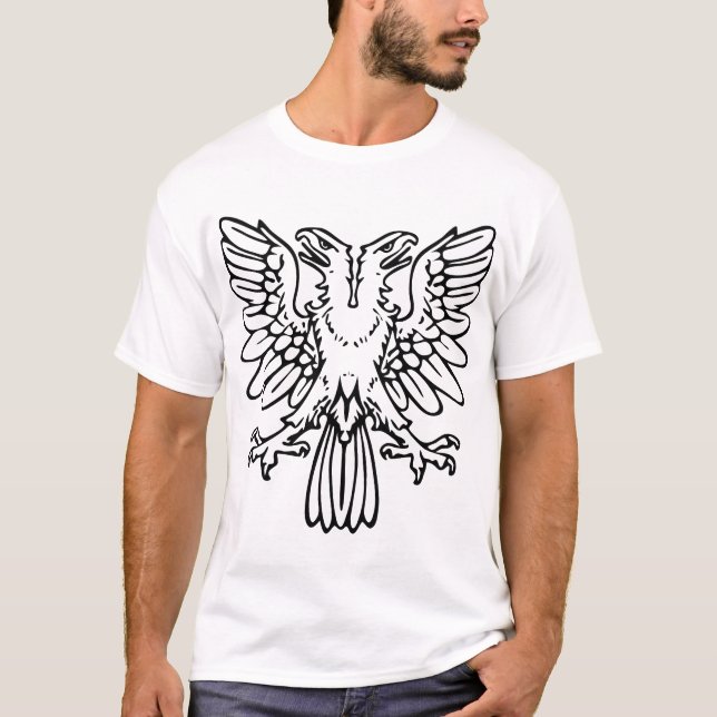 T-shirt Aigle à deux têtes - Noir (Devant)