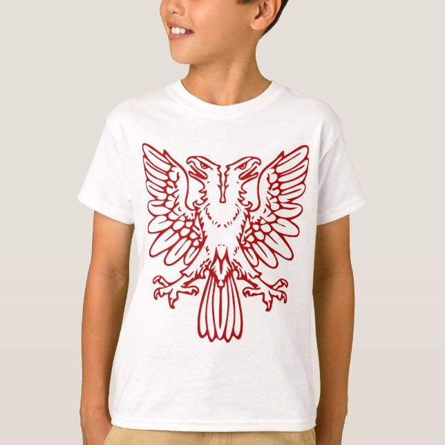 T-shirt Aigle à deux têtes - Rouge rubis (Devant)