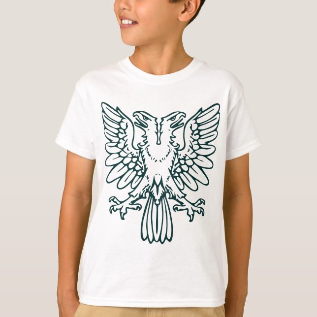 T-shirt Aigle à deux têtes - Vert foncé (Devant)