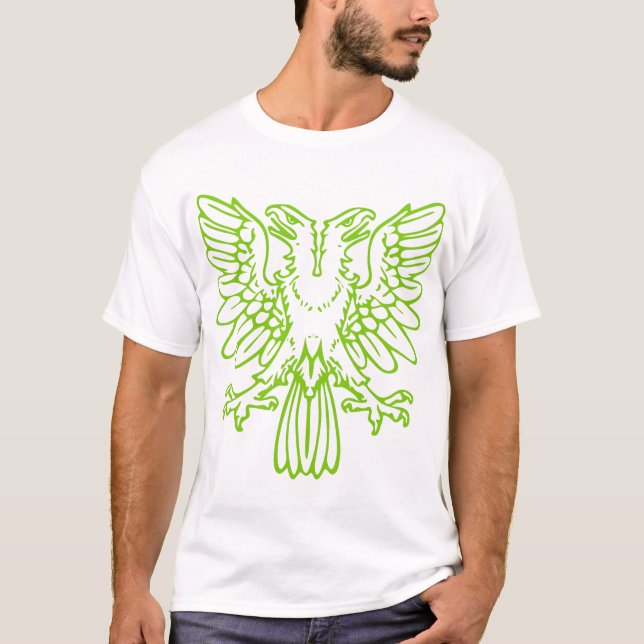 T-shirt Aigle à deux têtes - Vert Martien (Devant)