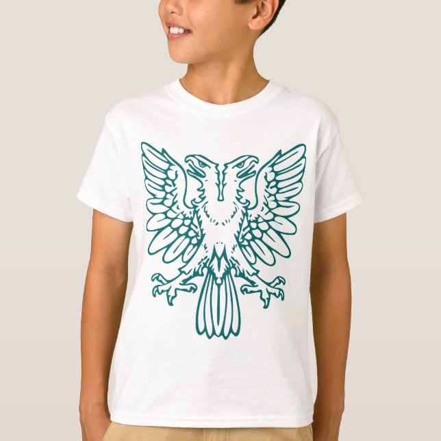 T-shirt Aigle à deux têtes - Vert mousse (Devant)