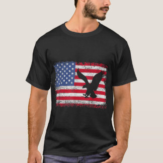T-shirt Aigle à drapeau américain