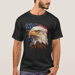 T-shirt Aigle à drapeau américain