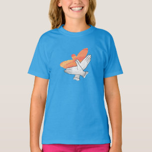 T-shirt Aigle à main silhouette orange