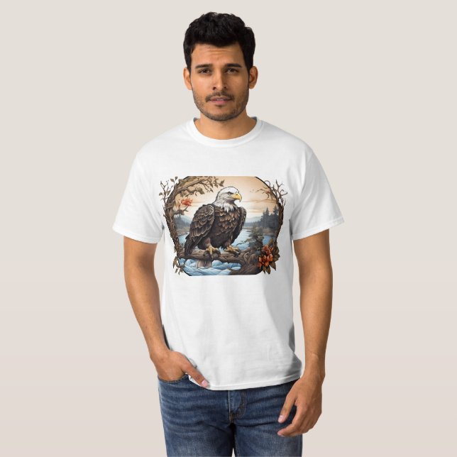 T-Shirt - Aigle à tête blanche américain (Devant entier)