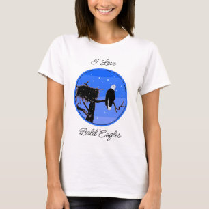 T-shirt Aigle à tête blanche en hiver - Art animalier orig