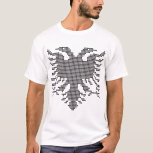 T-shirt Aigle albanais double tête pointillé Silhouette