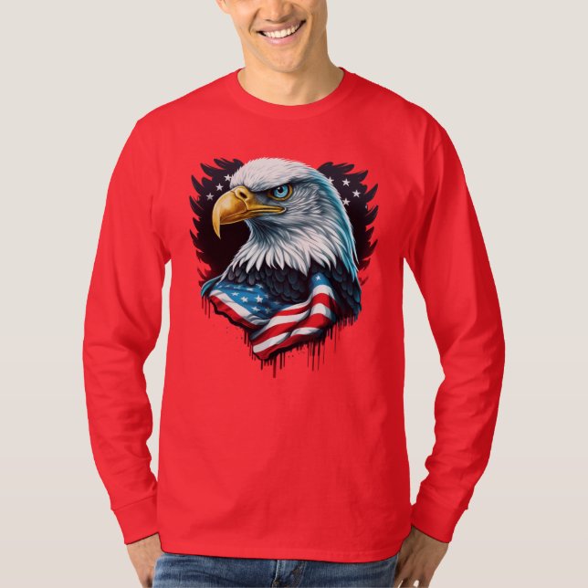 T-shirt aigle américain (Devant)