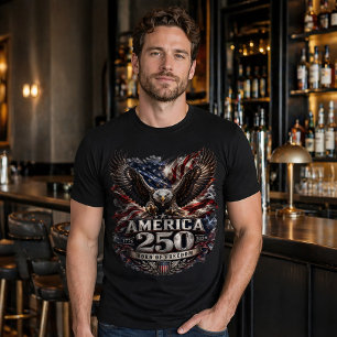 T-shirt Aigle Américain 250 Ans Né De La Liberté