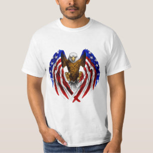 T-shirt Aigle américain avec drapeau américain sur ailes