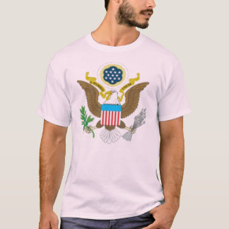 T-shirt Aigle américain chauve avec bouclier et branche d'