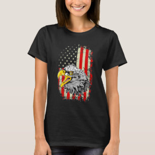 T-shirt Aigle américain chauve yeux drapeau américain patr