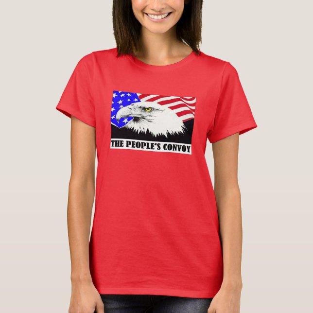 T-shirt Aigle américain, convoi du peuple (Devant)