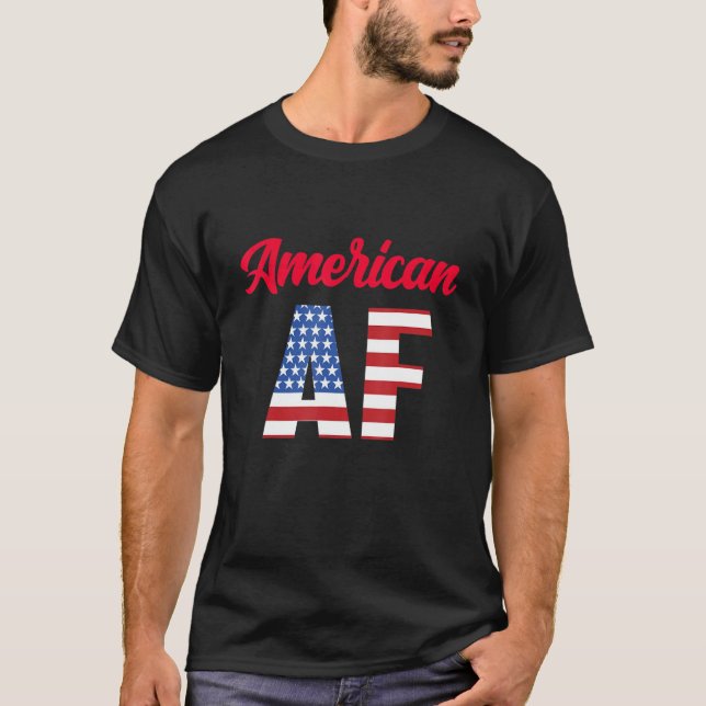 T-shirt Aigle américain Drapeau américain AF US (Devant)