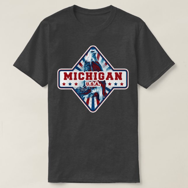 T-shirt Aigle américain du Michigan (Design devant)