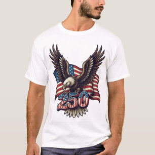 T-shirt Aigle américain patriotique 4 juillet