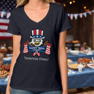 T-shirt Aigle américain patriotique Joyeux 250e anniversai
