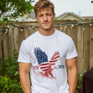 T-shirt Aigle Américain Patriotique Joyux 250e Anniversair