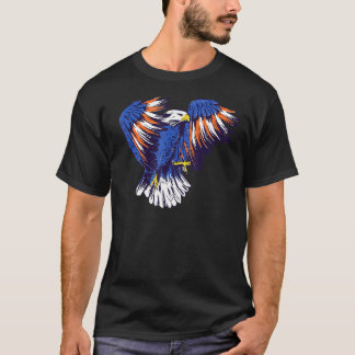T-shirt Aigle Américain Volant Pour La Liberté Patriotique