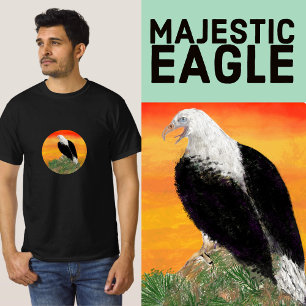 T-shirt Aigle au coucher du soleil au coeur de la paix