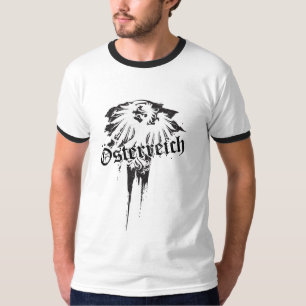 T-shirt Aigle autrichien sur l'arrière - plan grunge