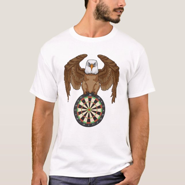 T-shirt Aigle aux fléchettes avec Dartboard (Devant)
