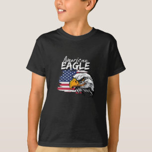 T-shirt Aigle avec drapeau américain