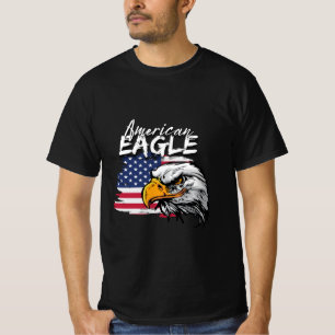 T-shirt Aigle avec drapeau américain