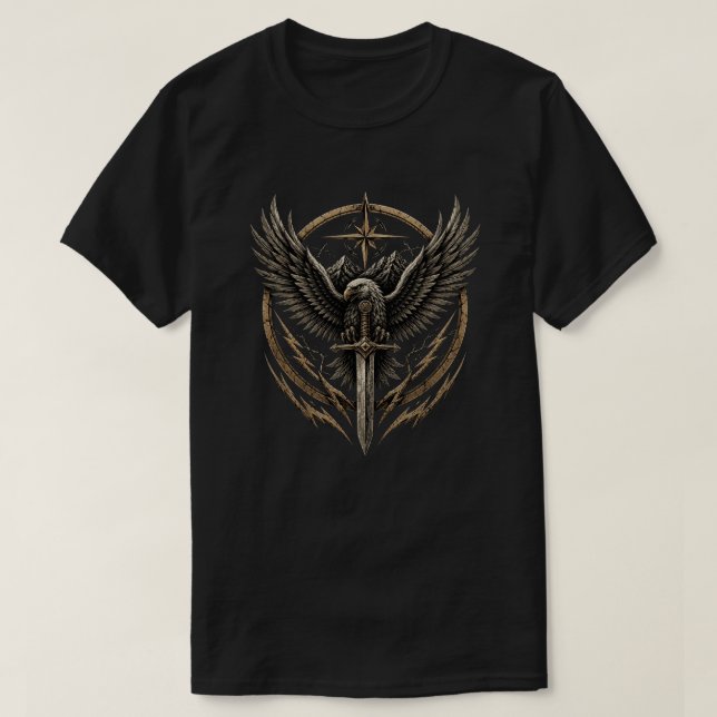 T-shirt Aigle avec épée (Design devant)
