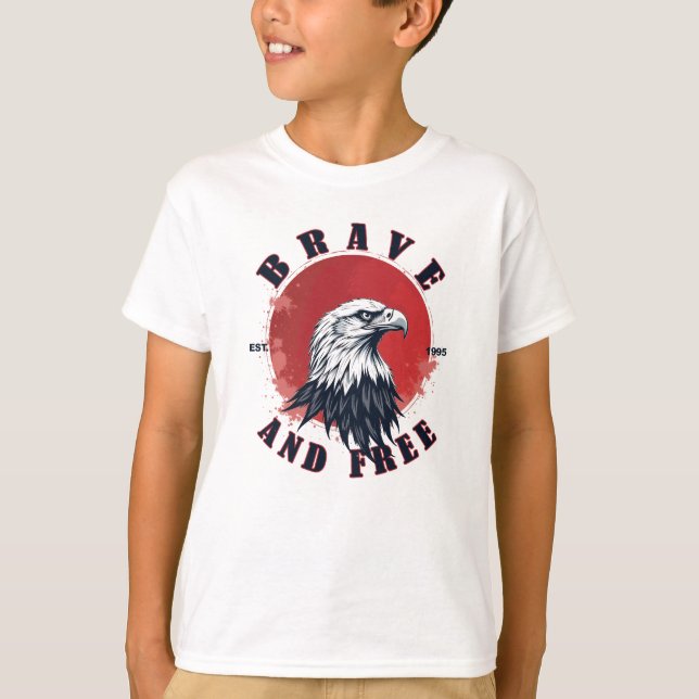 T-shirt Aigle Brave et Libre (Devant)