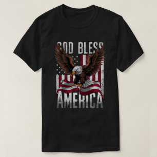 T-shirt Aigle chauve Dieu bénisse l'Amérique