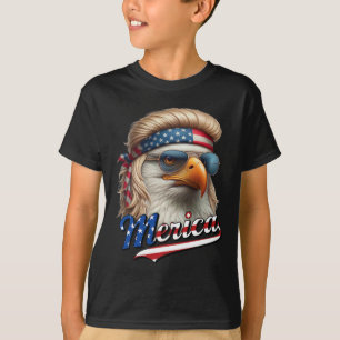 T-shirt Aigle chauve Merica 4 juillet Aigle Blonde Tondeus
