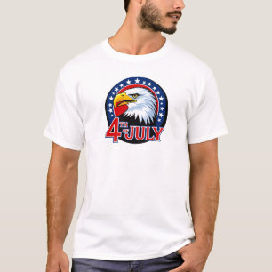 T-Shirt aigle chauve patriotique 4 juillet