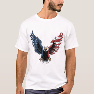 T-shirt aigle chauve patriotique – ailes de drapea