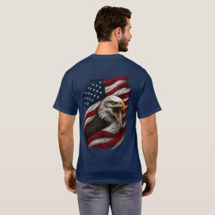 T-shirt Aigle chauve patriotique Drapeau Américain