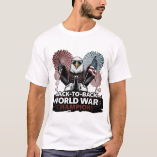 T-shirt Aigle chauve patriotique sur char de combat
