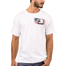 T-Shirt Aigle Coucher de Soleil Américain Vintage