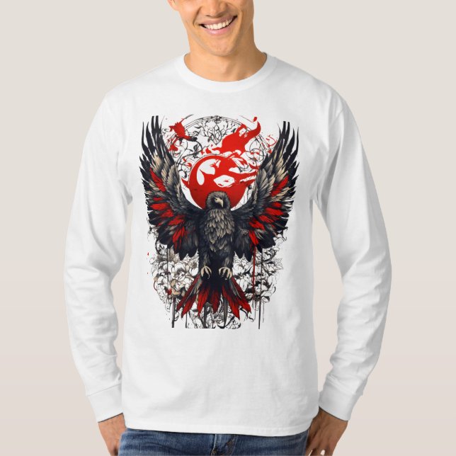 T-shirt Aigle Cristal : Libérez Votre Esprit Sauvage (Devant)