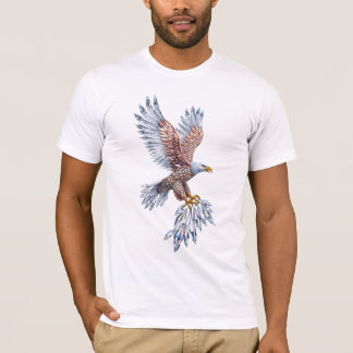 T-shirt Aigle Crystal en flammes - Embrassez la transforma