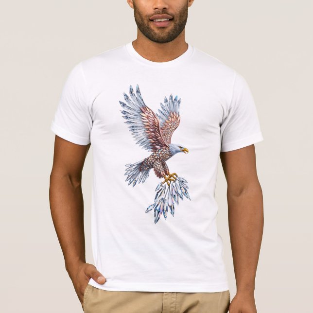 T-shirt Aigle Crystal en flammes - Embrassez la transforma (Devant)