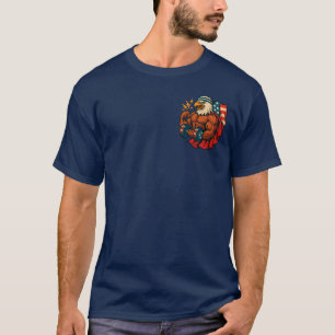 T-shirt Aigle de balle Force et liberté patriotiques