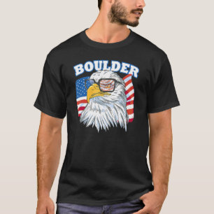 T-shirt Aigle de Boulder City drapeau américain États-Unis