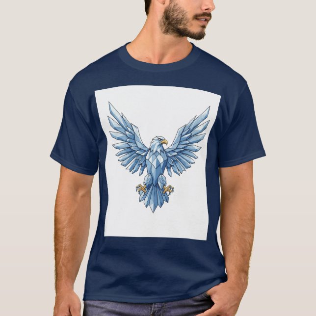 T-shirt Aigle de cristal : ailes de liberté et d'ambition" (Devant)