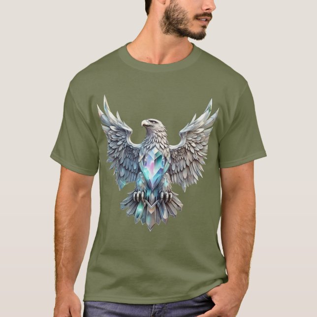 T-shirt Aigle de cristal en flammes - Un symbole de la tra (Devant)