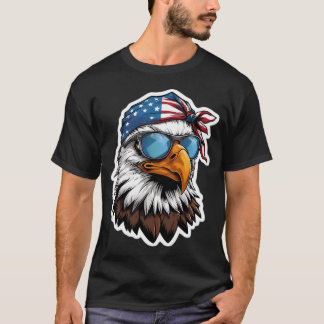 T-shirt Aigle de dessin animé avec bandana