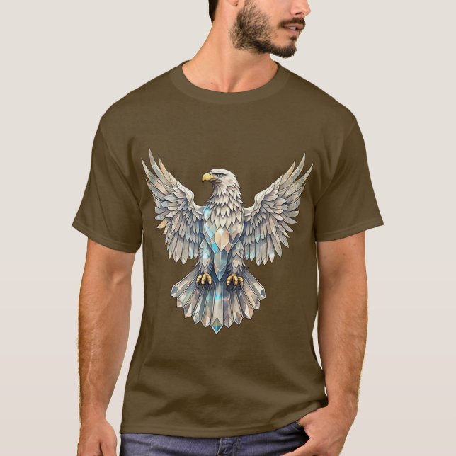T-shirt Aigle de la liberté en cristal - Ambition majestue (Devant)