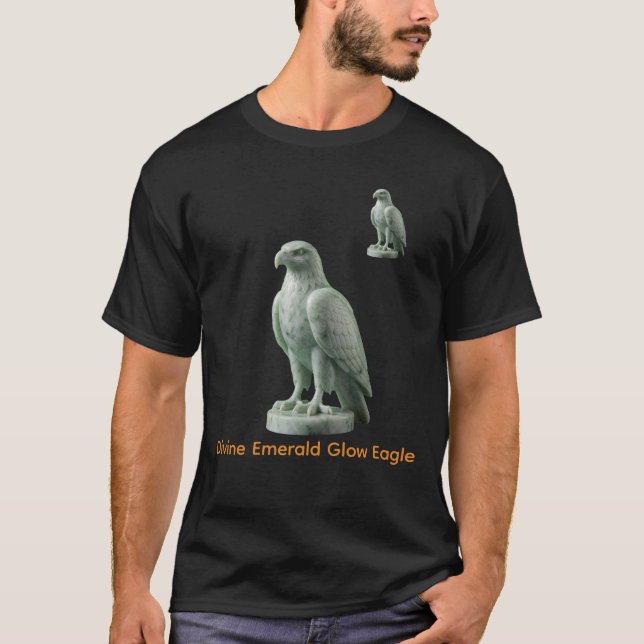 T-shirt Aigle de la Lumière Émeraude Divine (Devant)