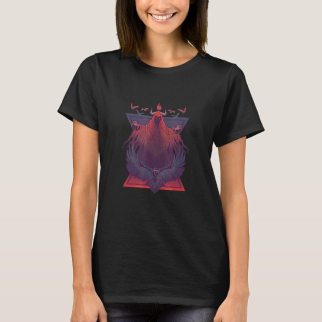 T-shirt Aigle Déplaisant du diable effrayant (Devant)
