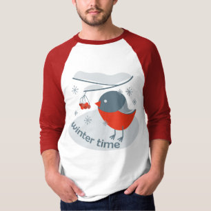 T-shirt Aigle d'hiver et canneberges rouges T-Shi