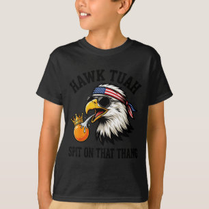 T-shirt Aigle drôle anti trump crache sur le roi faucon or